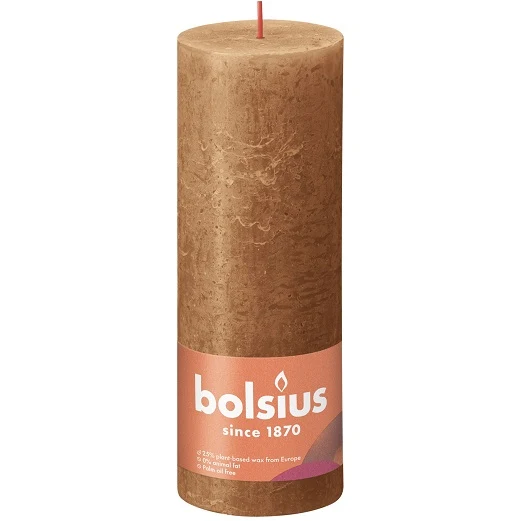 Kaarsen rustiek 190/68 Spice Brown 4st -
