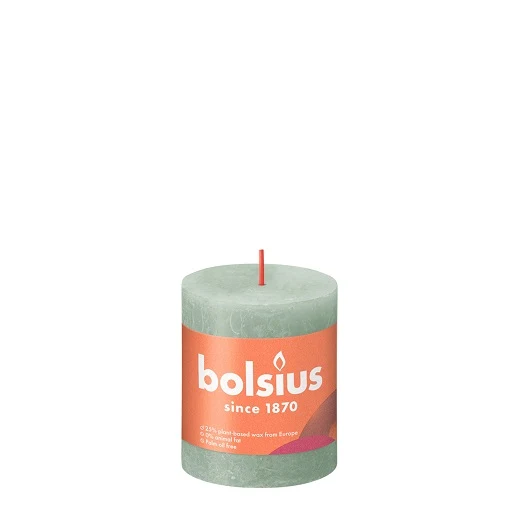 Kaarsen rustiek 80/68 Jade Green 4 stuks -