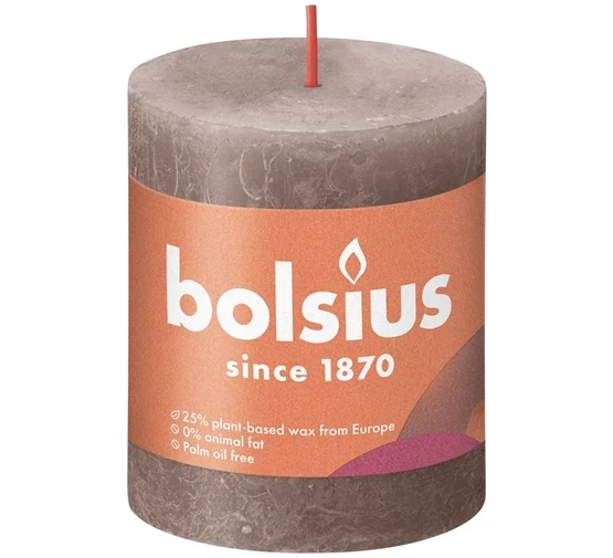 Kaarsen rustiek 80/68 Rustic taupe 4 stuks -