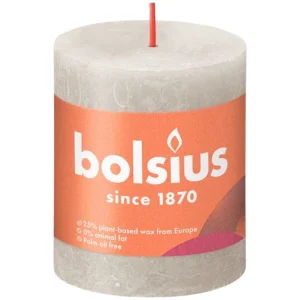 Kaarsen rustiek 80/68 Sandy Grey 4 stuks -