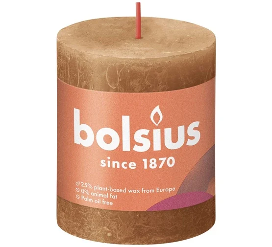 Kaarsen rustiek 80/68 Spice Brown 4 stuks -