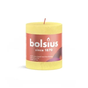 Kaarsen rustiek 80/68 Sunny Yellow 4 stuks -