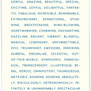 Adjectives birthday - Kaart Blanche