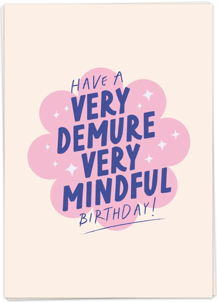 Demure bday - Kaart Blanche