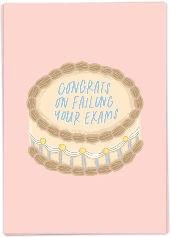 Failing exams cake - Kaart Blanche