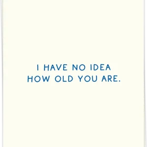 No idea how old - Kaart Blanche