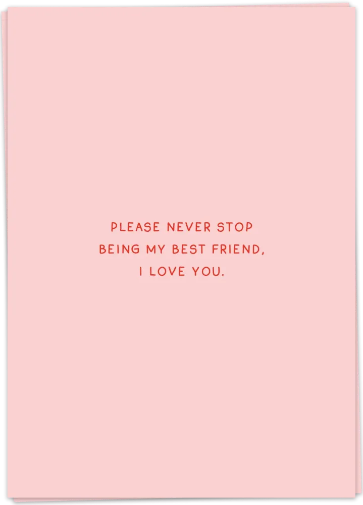 Never stop best friend - Kaart Blanche