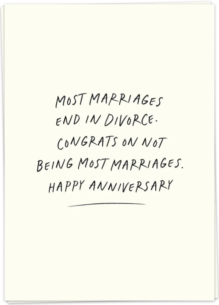 Not most marriages - Kaart Blanche