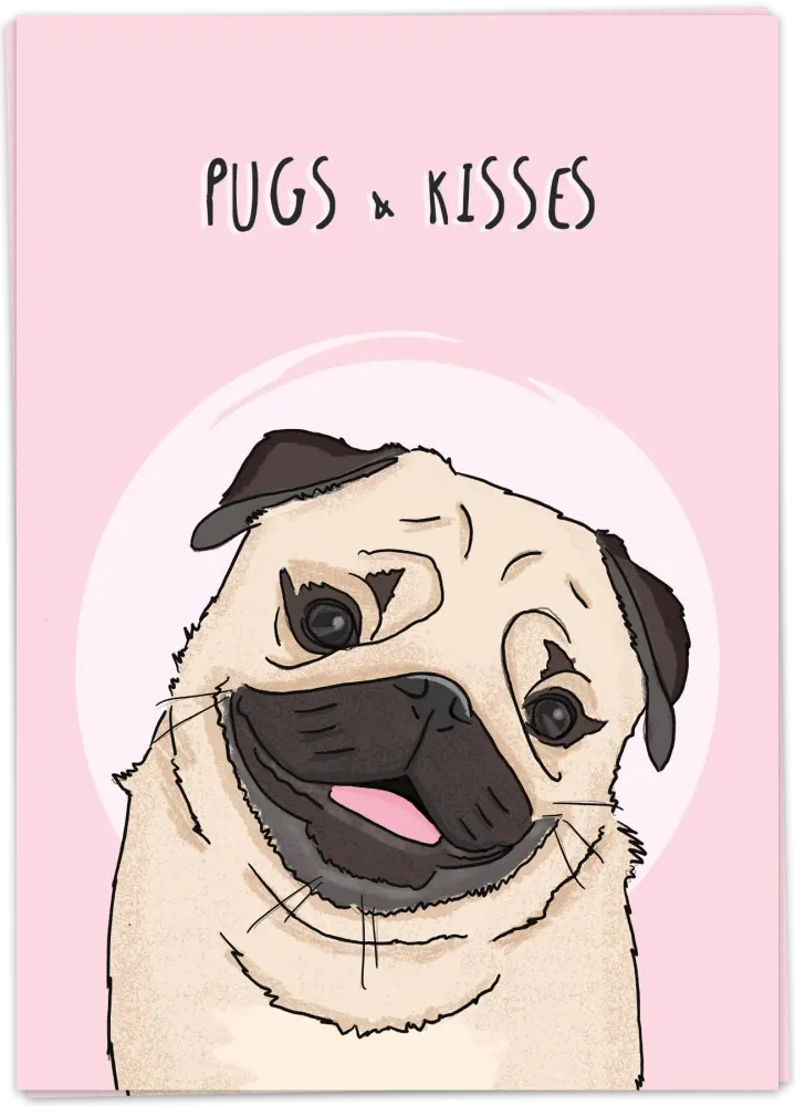Pugs & kisses - Kaart Blanche