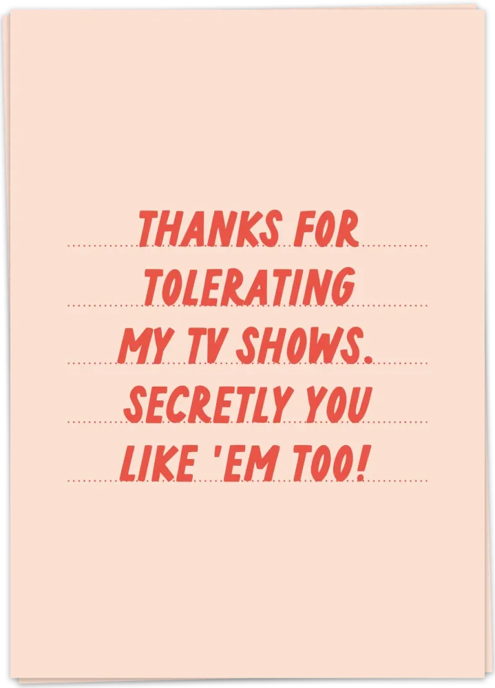 Tolerating tv-shows - Kaart Blanche