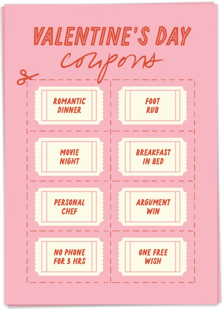 V-day coupons - Kaart Blanche