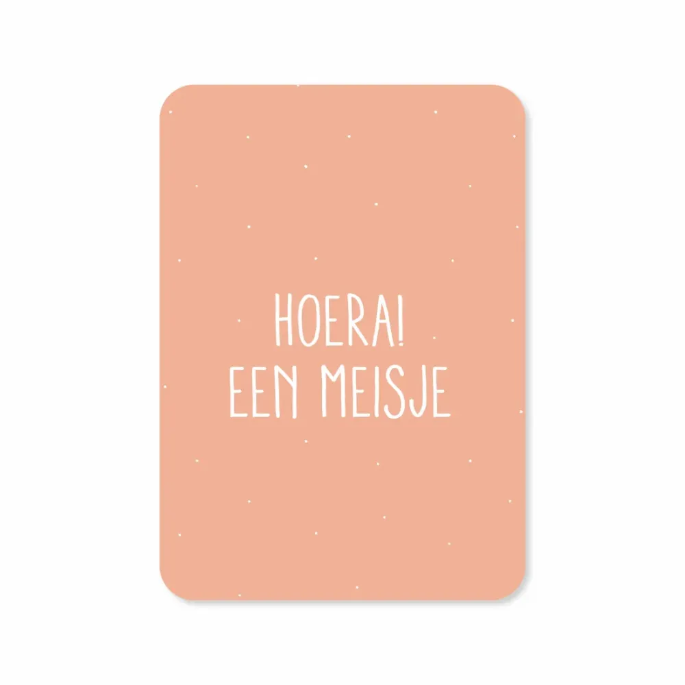 Kaartje Hoera een meisje! Kaartjes van Maaike
