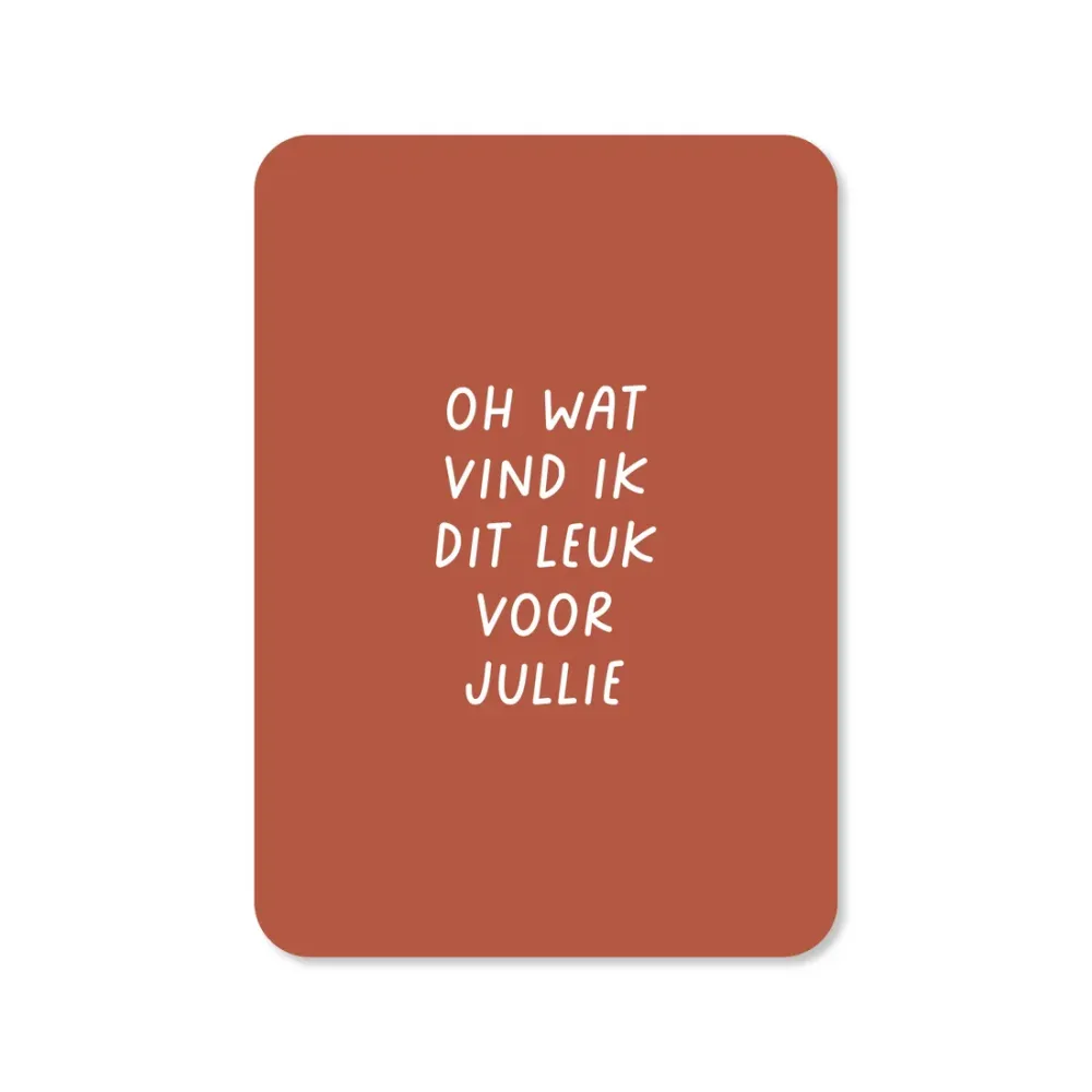Kaartje Leuk voor jullie Kaartjes van Maaike