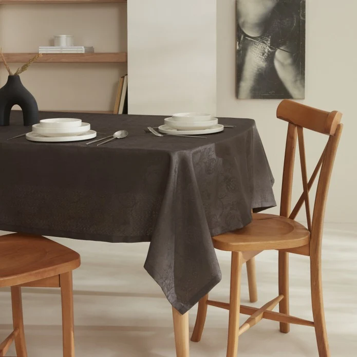 Karaca Home Elizabeth Tafelkleed Antraciet, 140 x 200 cm