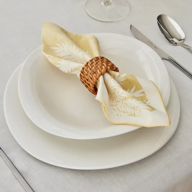 Karaca Home Juno Set van 2 Servetten 40x40 cm Geel