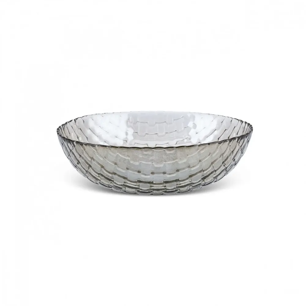 Karaca Braid Glanzende Glazen Saladeschaal, 22 cm, Schittering