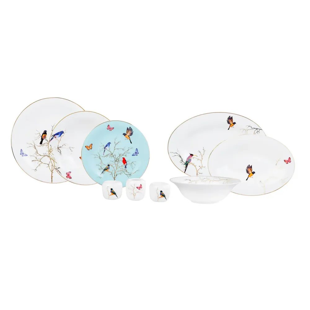 Karaca Fine Pearl Grace Mint - 58-delige parelserviesset voor 12 personen