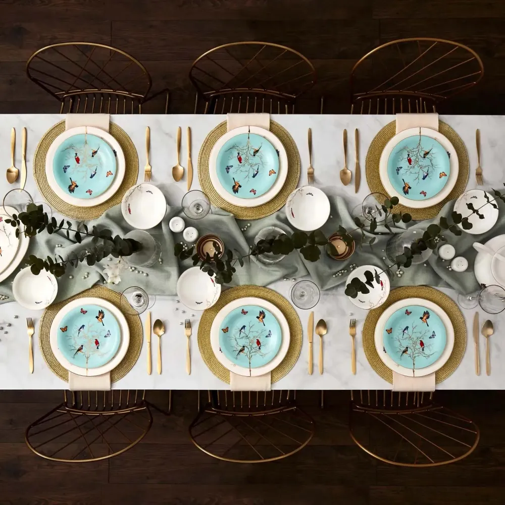 Karaca Fine Pearl Grace Mint - 58-delige parelserviesset voor 12 personen