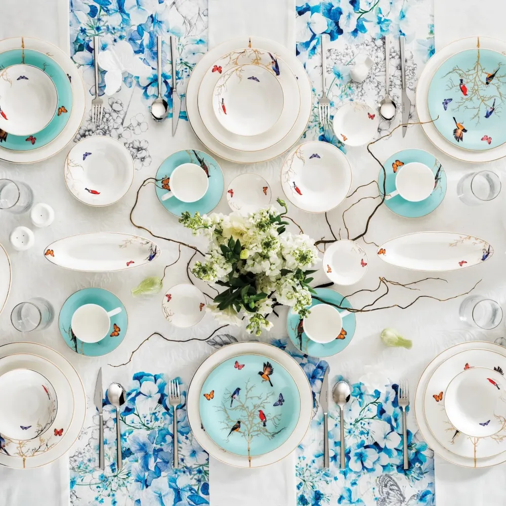 Karaca Fine Pearl Grace Mint - 58-delige parelserviesset voor 12 personen