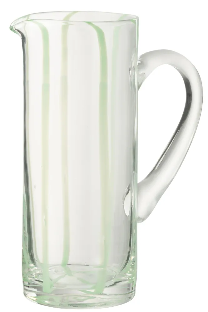Karaf Strepen Glas Transparant/Groen