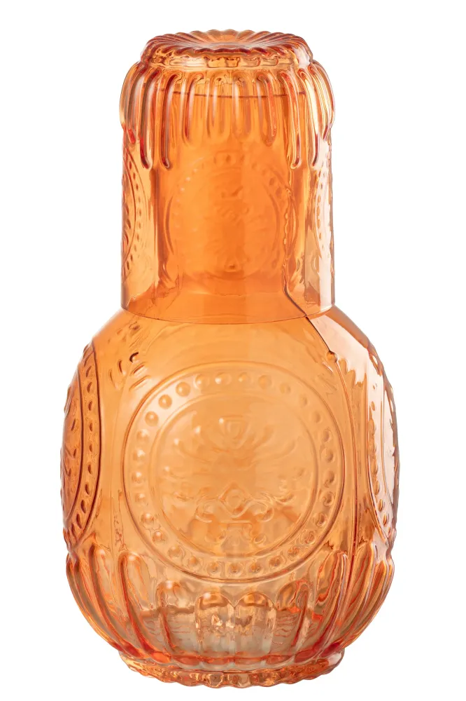 Karaf+Glas Maya Glas Oranje