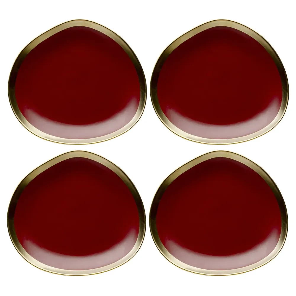 Kare Design Borden Vibrations Ø21cm rood (4/set)