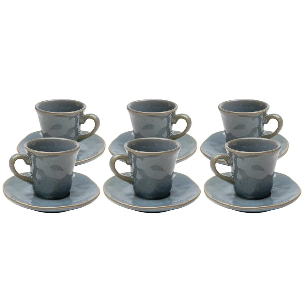 Kare Design Espressokopje Organic blauw (6/set)