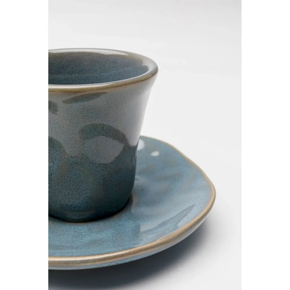 Kare Design Espressokopje Organic blauw (6/set)