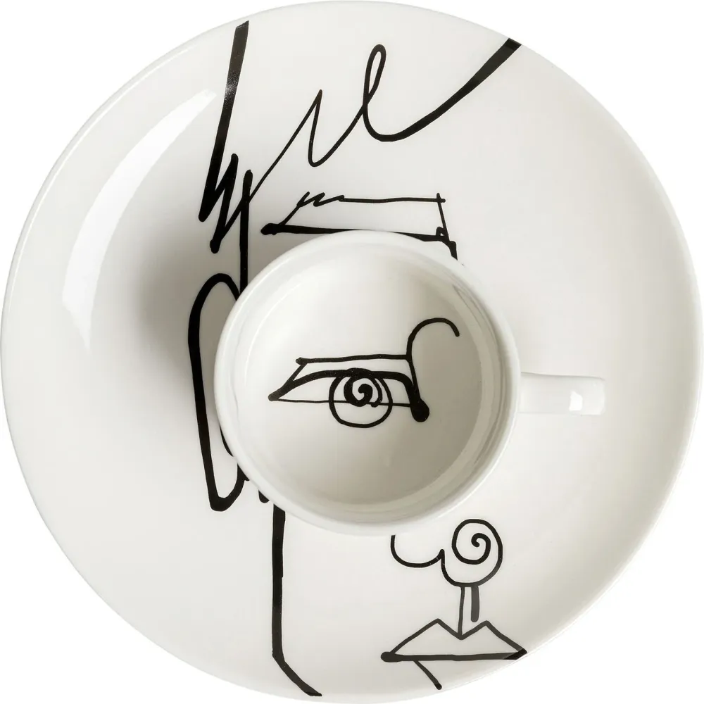 Kare Design Koffie Kopjes Viso man (4/set)
