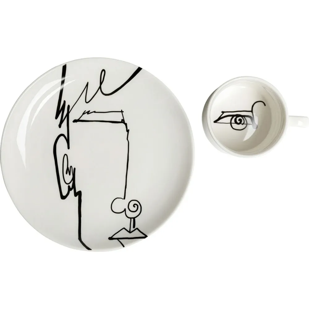 Kare Design Koffie Kopjes Viso man (4/set)