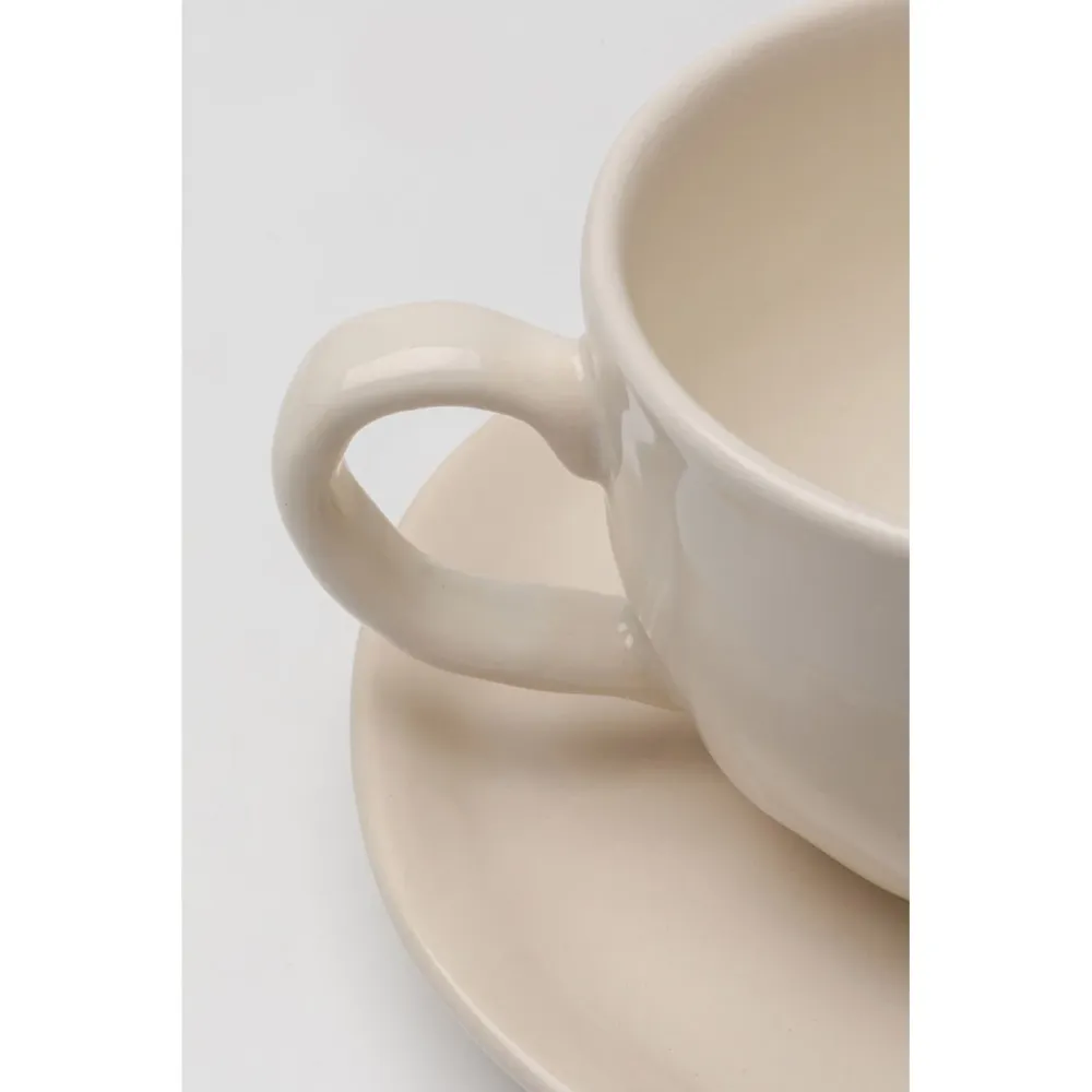 Kare Design Koffiekoppen Organic creme (6/set)