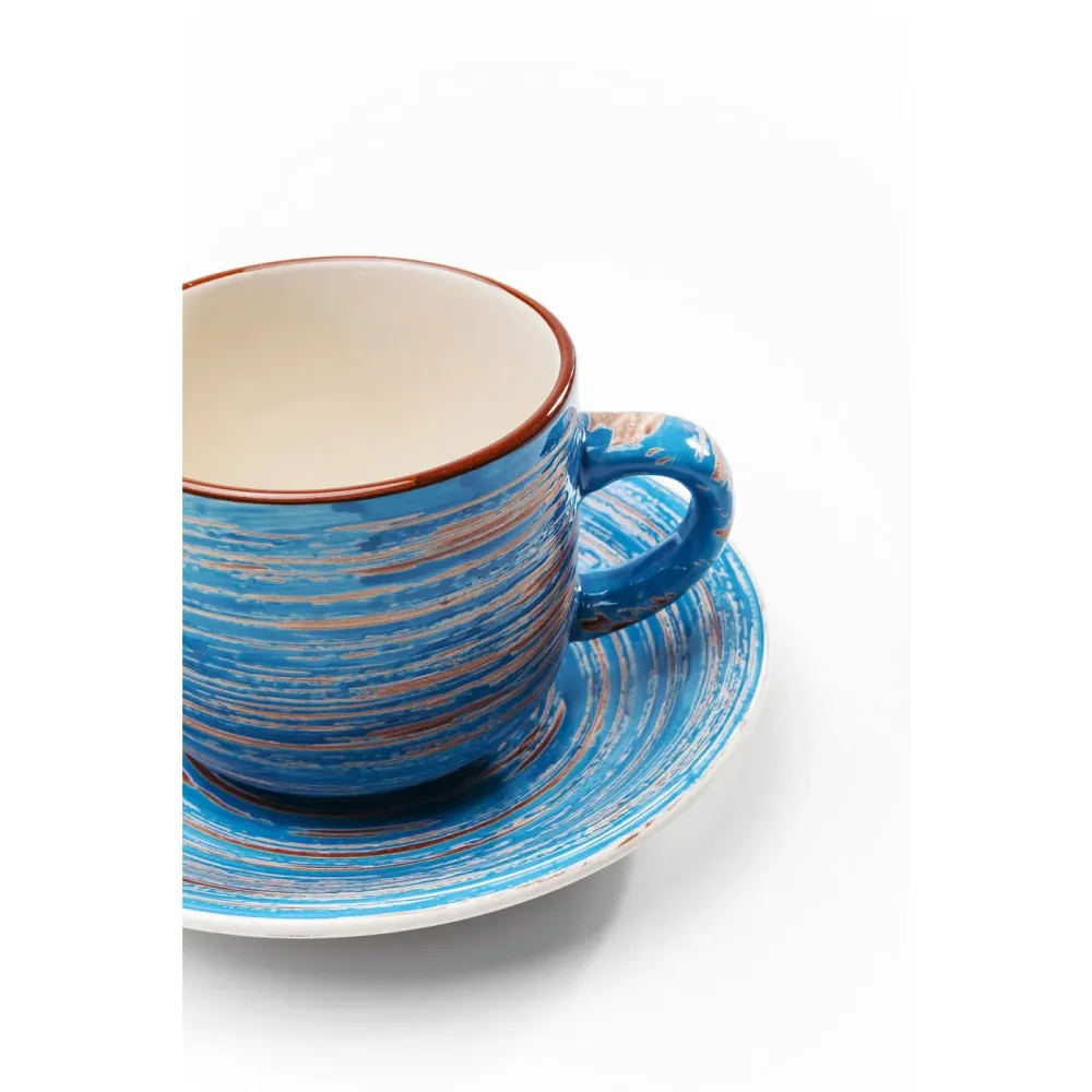 Kare Design Koffiemok Swirl blauw (4/Set)