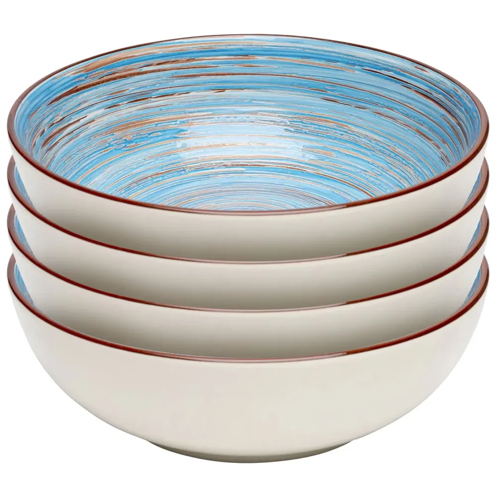 Kare Design Kommen Swirl Ø22cm blauw (4/set)
