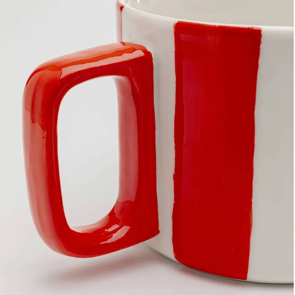 Kare Design Kopjes Cocina rood en wit (6/set)
