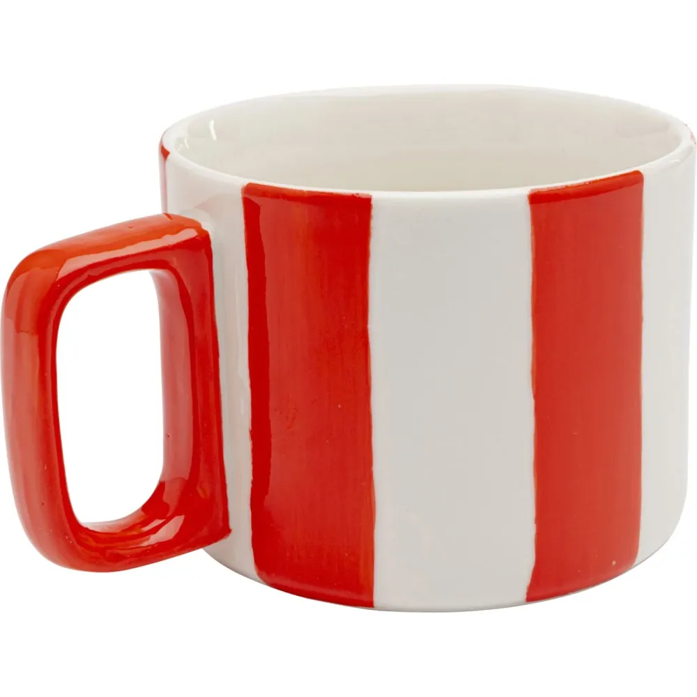 Kare Design Kopjes Cocina rood en wit (6/set)