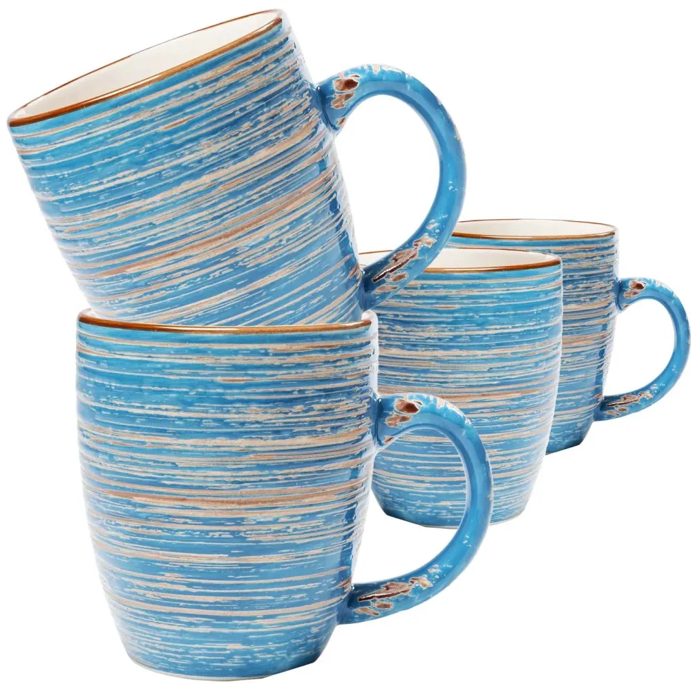 Kare Design Mokken Swirl blauw (4/Set)