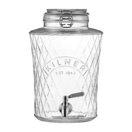 Kilner Diamond drankdispenser met rvs kraantje 5L