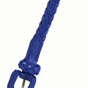 Blauwe leren riem | King Louie Braidy belt dazzling blue 95