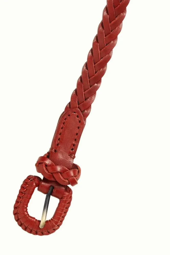 Rode gevlochten riem | King Louie Braidy belt henna red 95
