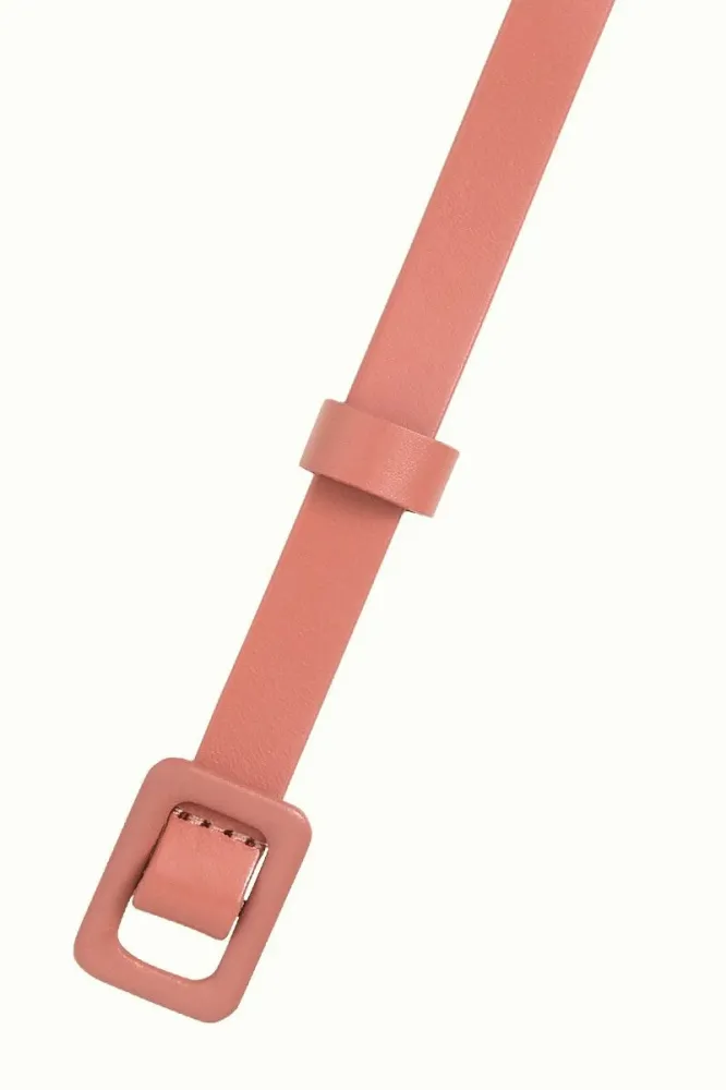 Roze leren schuifceintuur | King Louie leather covered belt dusty rose 95