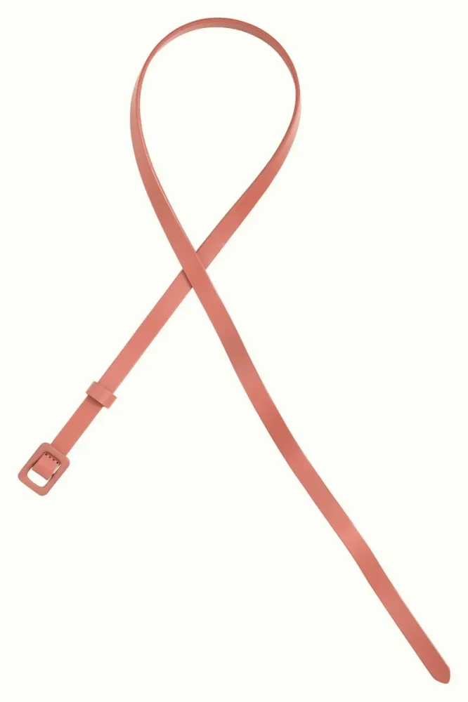 Roze leren schuifceintuur | King Louie leather covered belt dusty rose 95