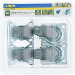 Zwenkwielenset 4st KINZO