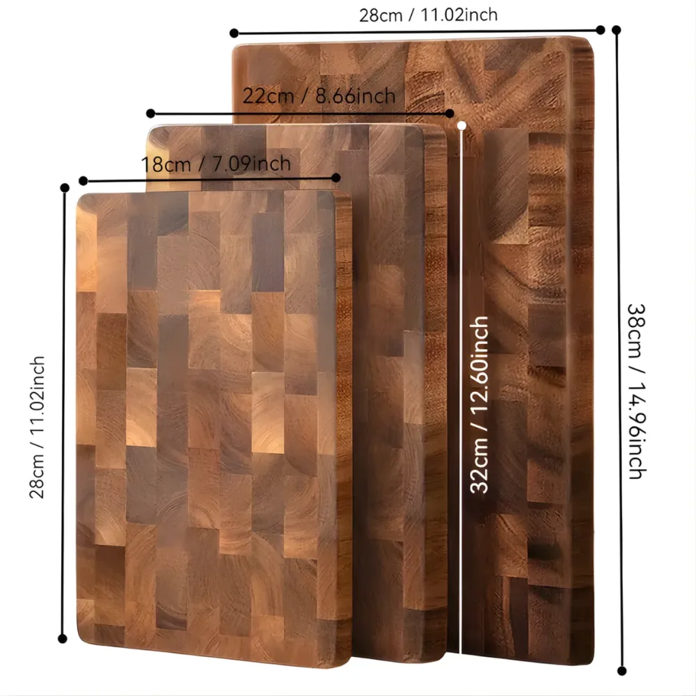 Kitchen4you | Massieve Acacia Snijplankenset Met Handvat
