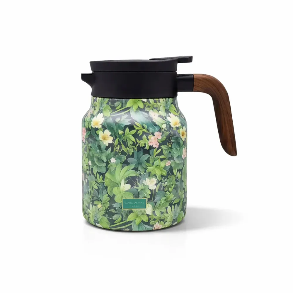 Kitchen4you | Theepot RVS Dubbelwandig Bloemenprint