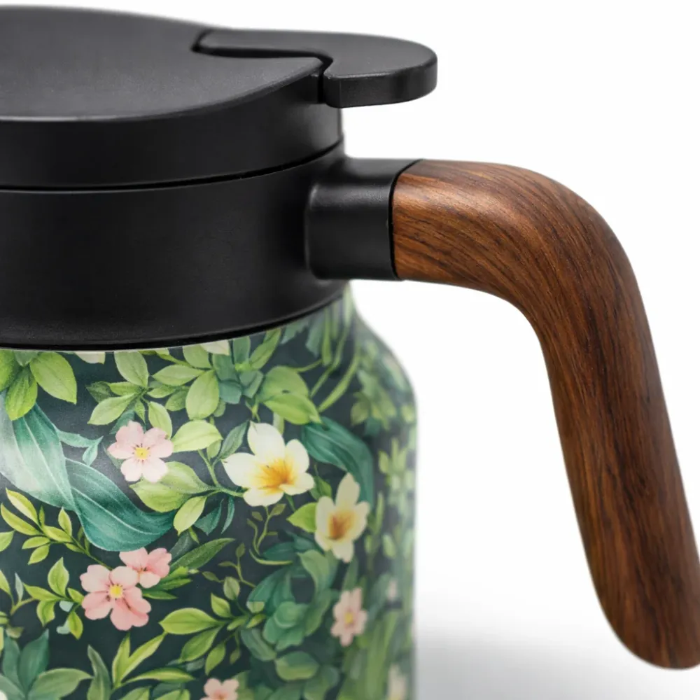 Kitchen4you | Theepot RVS Dubbelwandig Bloemenprint