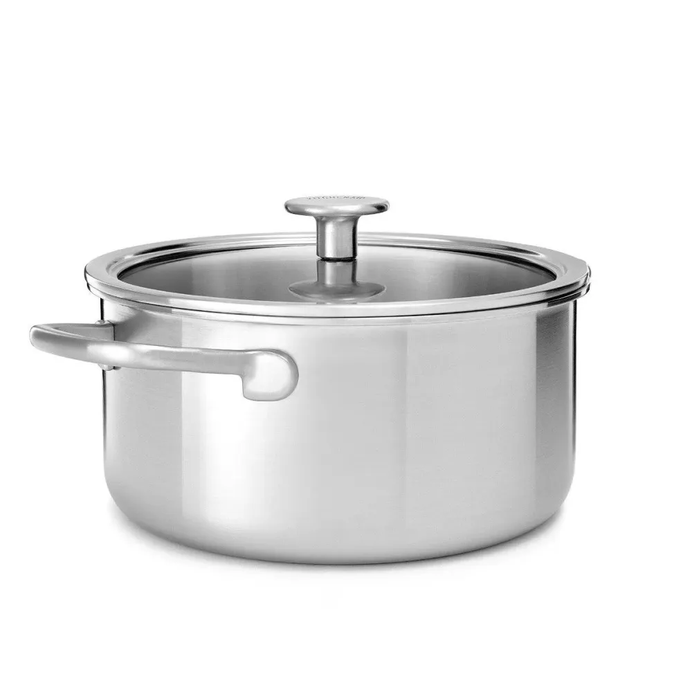 KitchenAid Multi-Ply Stainless Steel Kookpot met deksel / 4,91L 24cm KITCHENAID COOKWARE