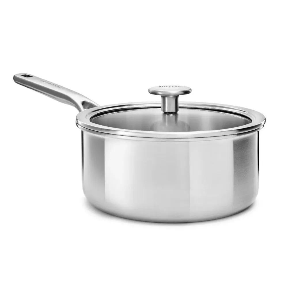 KitchenAid Multi-Ply Stainless Steel Steelpan met deksel / 1,50L 16cm KITCHENAID COOKWARE