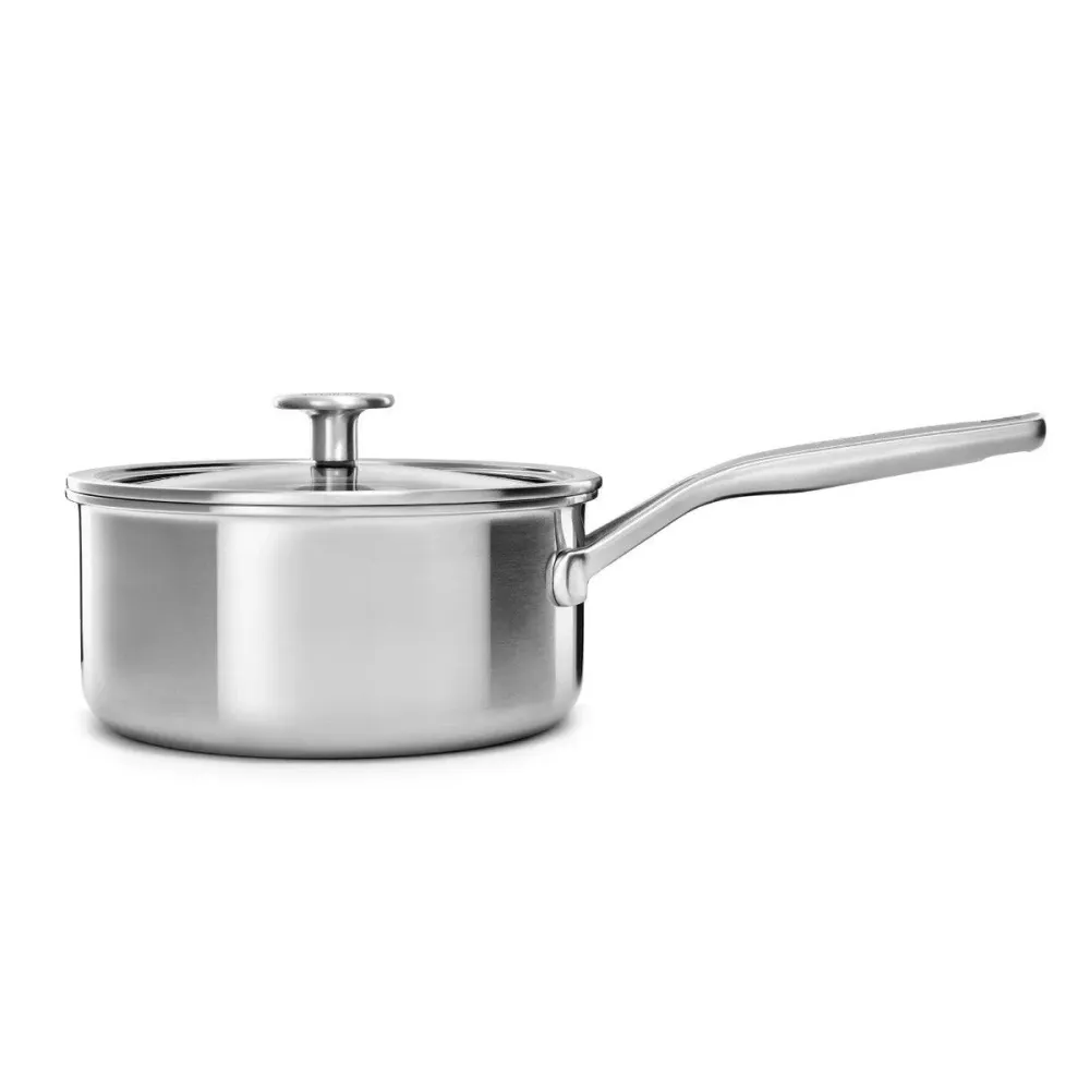 KitchenAid Multi-Ply Stainless Steel Steelpan met deksel / 1,50L 16cm KITCHENAID COOKWARE