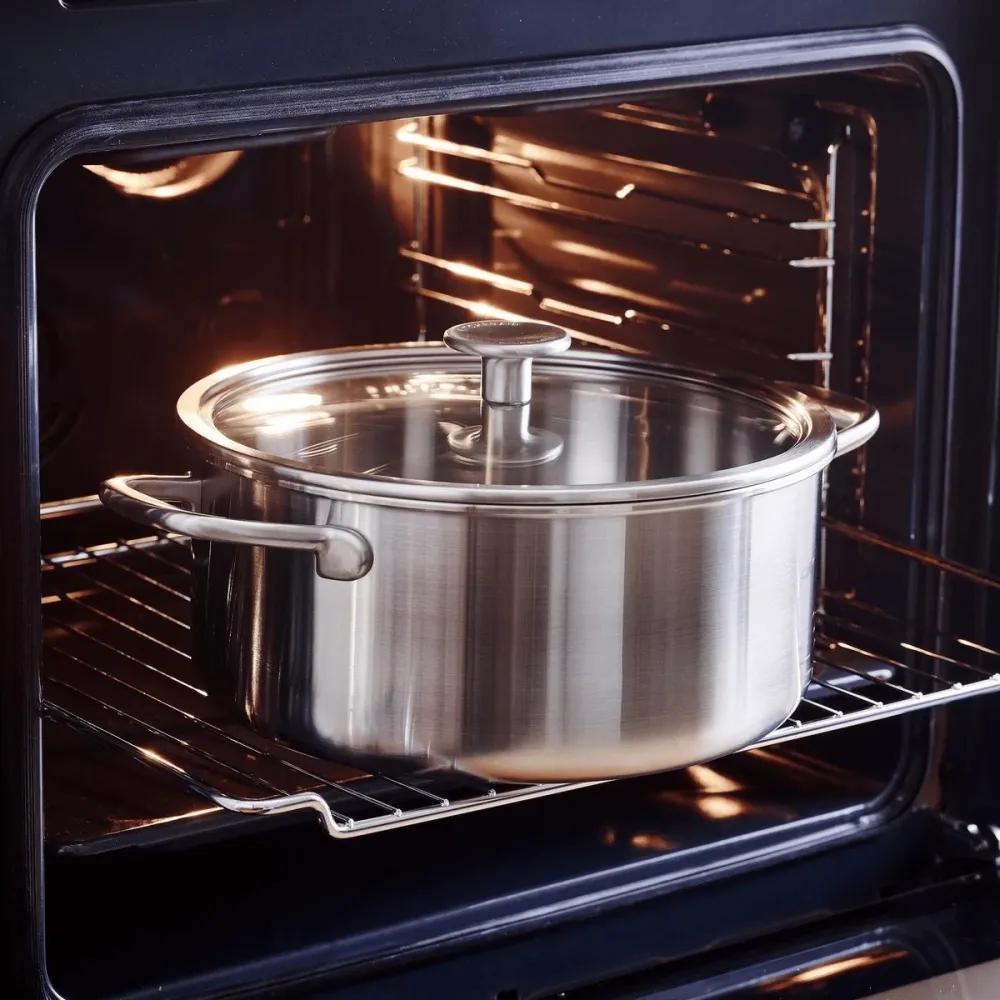 KitchenAid Pannenset Multi-Ply Stainless Steel 4-delig - RVS - Kookpan ø 20, 24 cm, Steelpan ø 16 cm & Koekenpan ø 24 cm