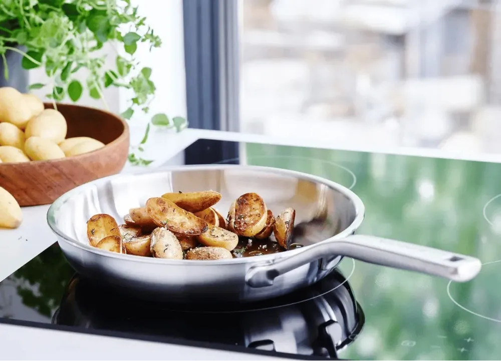 KitchenAid Pannenset Multi-Ply Stainless Steel 4-delig - RVS - Kookpan ø 20, 24 cm, Steelpan ø 16 cm & Koekenpan ø 24 cm